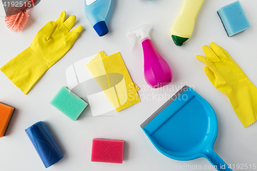 Image of cleaning stuff on white background