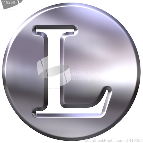 Image of 3D Silver Letter L