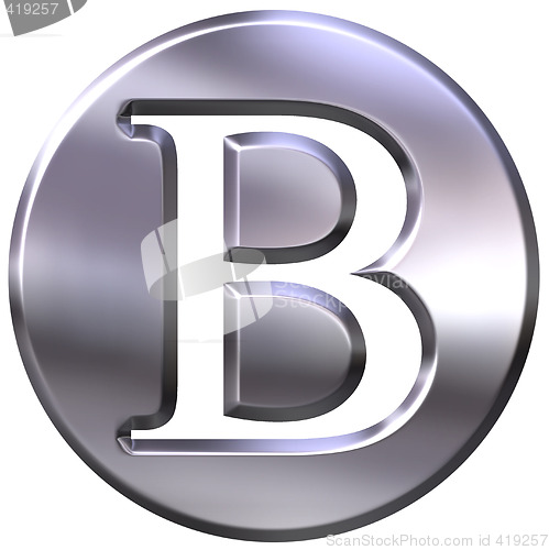 Image of 3D Silver Letter B