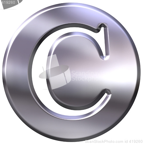 Image of 3D Silver Letter C