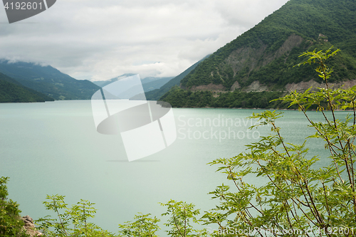 Image of Zhinvali Reservoir in the mountains