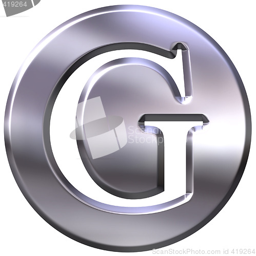 Image of 3D Silver Letter G