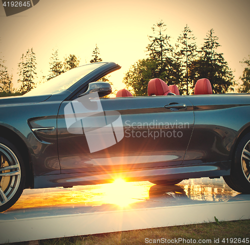 Image of beautiful modern cabriolet car