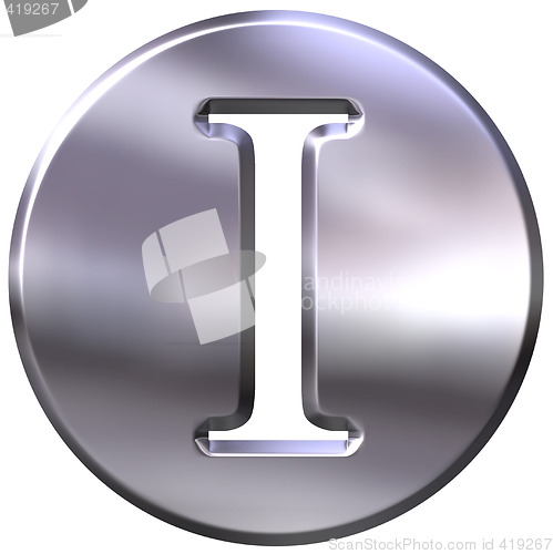 Image of 3D Silver Letter I