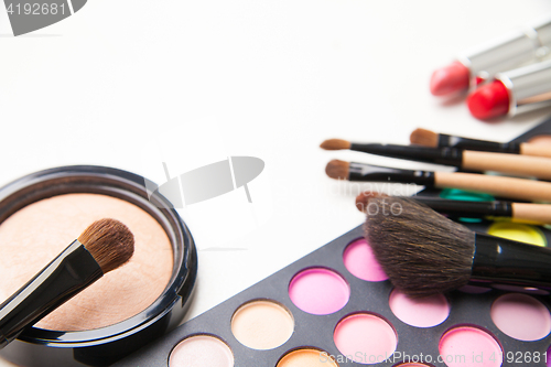 Image of Different colored face cosmetics