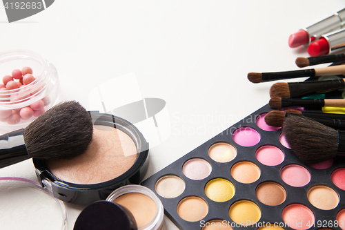 Image of Different colored face cosmetics