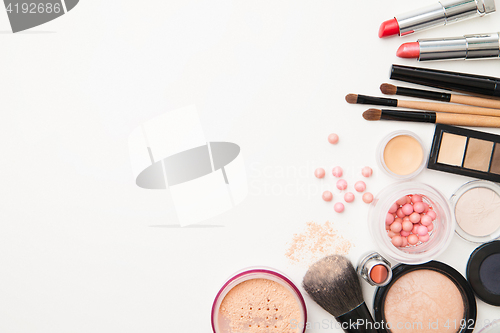 Image of Different woman beauty cosmetics. Isolated