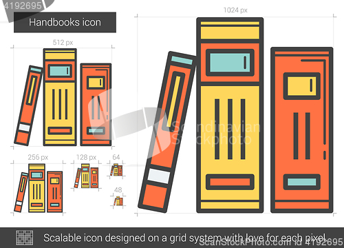 Image of Handbooks line icon.