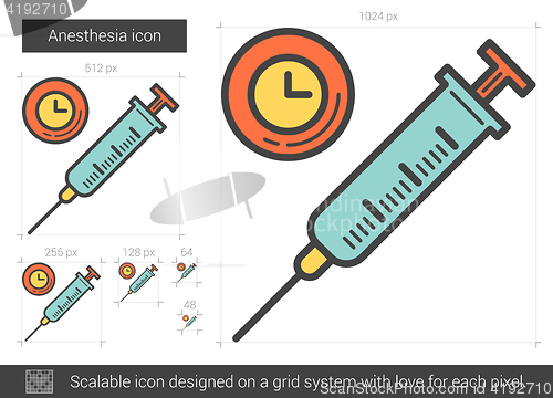 Image of Anesthesia line icon.