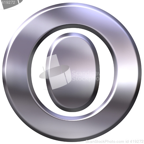 Image of 3D Silver Letter O