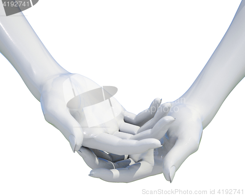 Image of Woman Hand Holding Isolated