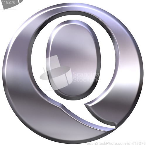 Image of 3D Silver Letter Q