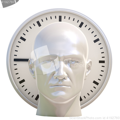 Image of 3d Portrait of Worried Stressed Overwhelmed Man