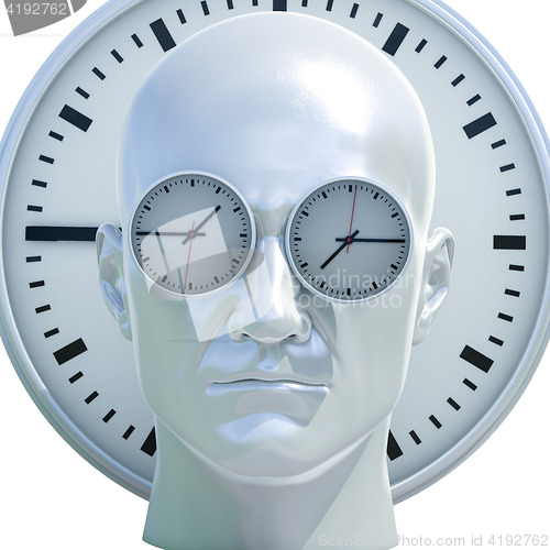 Image of 3d Portrait of Worried Stressed Overwhelmed Man