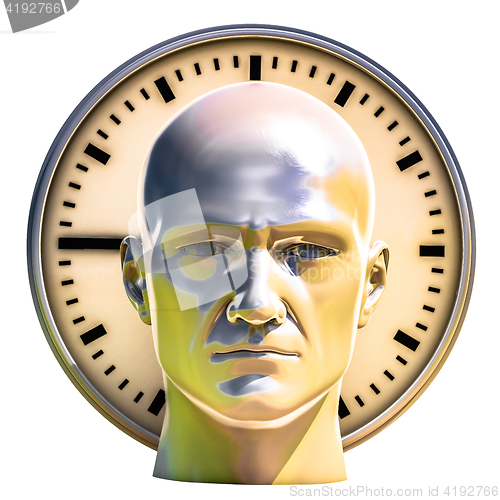 Image of 3d Portrait of Worried Stressed Overwhelmed Man