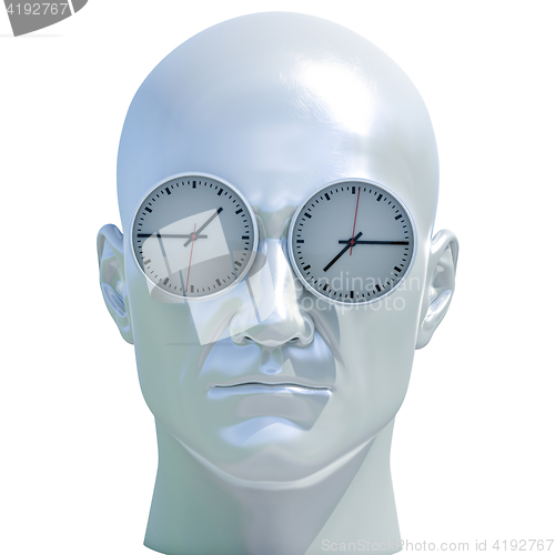 Image of 3d Portrait of Worried Stressed Overwhelmed Man