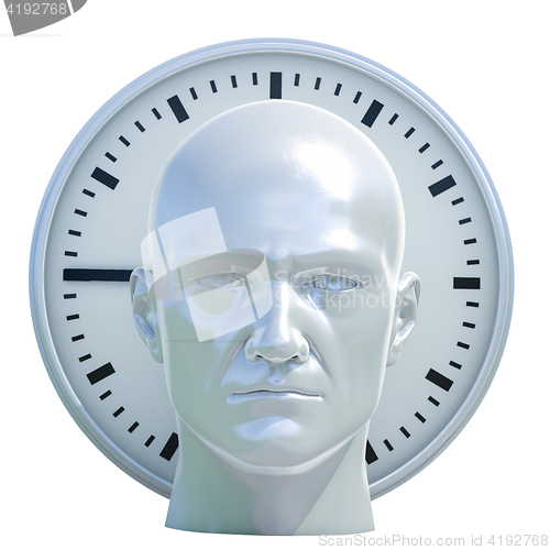 Image of 3d Portrait of Worried Stressed Overwhelmed Man