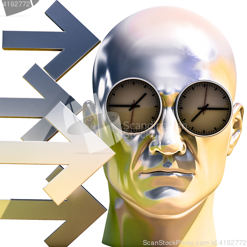 Image of 3d Portrait of Worried Stressed Overwhelmed Man