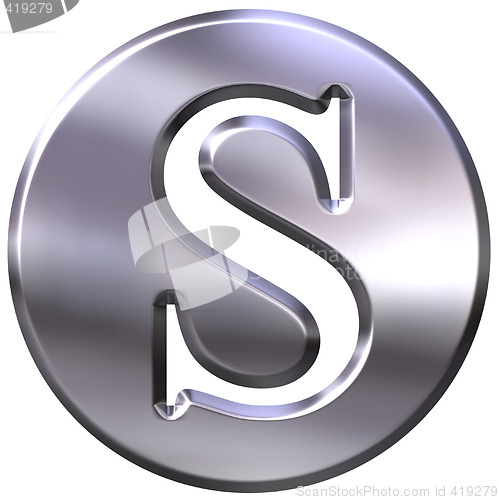 Image of 3D Silver Letter S