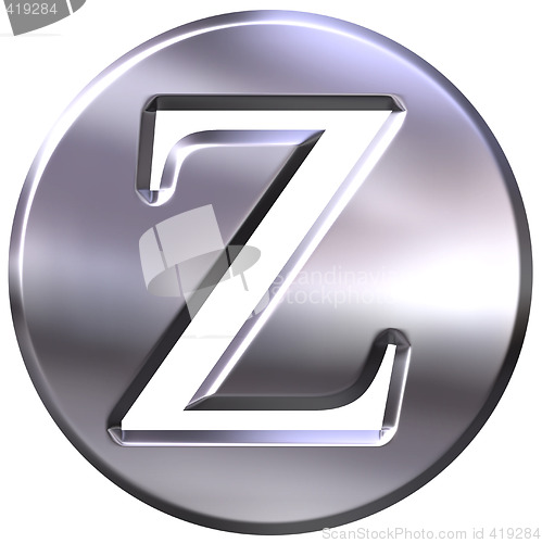 Image of 3D Silver Letter Z