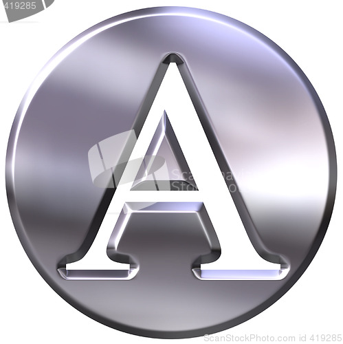 Image of 3D Silver Letter A