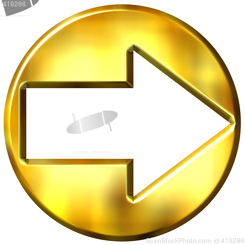 Image of 3D Golden Framed Arrow