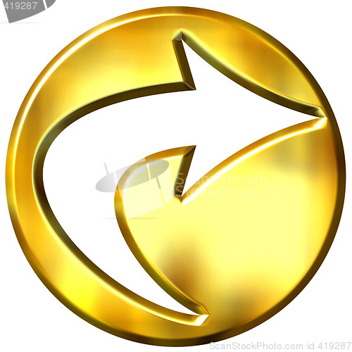 Image of 3D Golden Framed Arrow