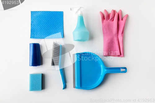 Image of cleaning stuff on white background