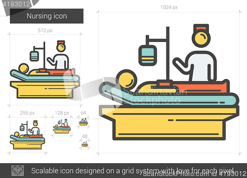 Image of Nursing line icon.