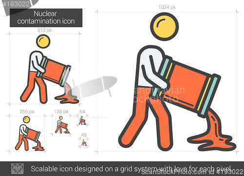 Image of Nuclear contamination line icon.
