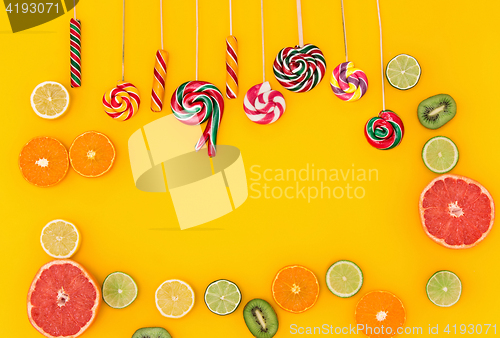 Image of The colorful candies background