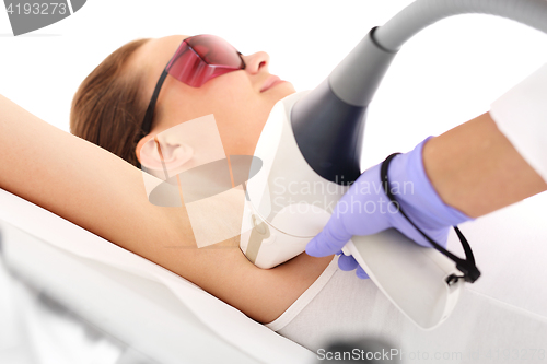 Image of The treatment of laser hair removal