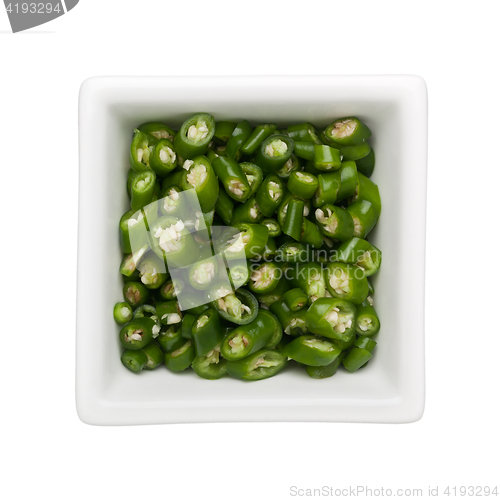 Image of Sliced green chilli