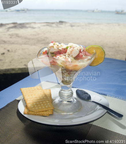 Image of lobster ceviche photographed in Big Corn Island Nicaragua by bea