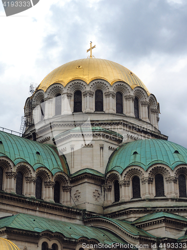 Image of Alexander Nevsky Cathedral in Sofia Bulgaria Europe gold dome de