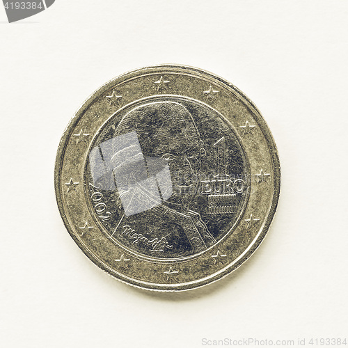 Image of Vintage Austrian 1 Euro coin