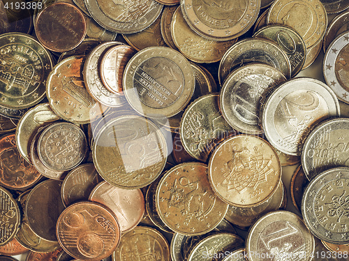 Image of Vintage Euro coins background