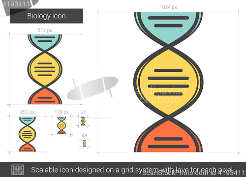 Image of Biology line icon.