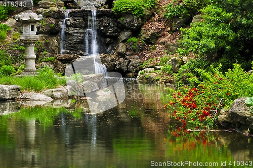 Image of Cascading waterfall and pond