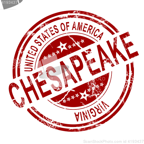 Image of Chesapeake Virginia stamp with white background
