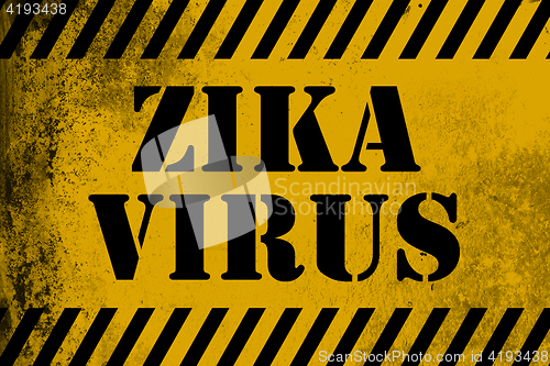 Image of Zika Virus sign yellow with stripes