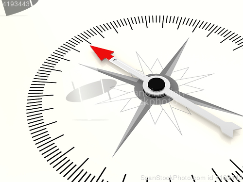 Image of Red compass isolated