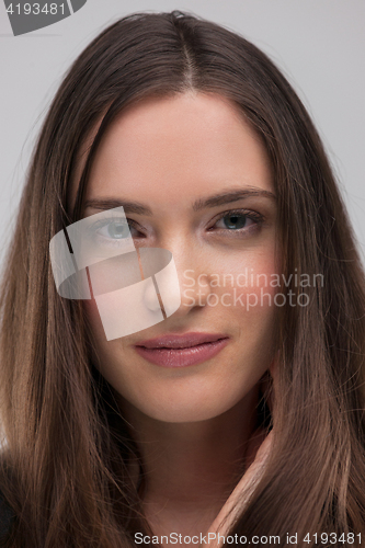 Image of portrait  of beautiful young brunette woman