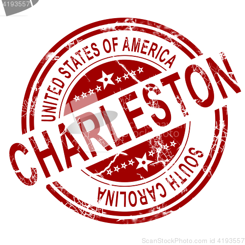 Image of Charleston South Carolina stamp with white background