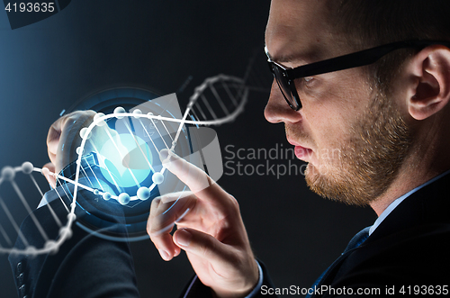 Image of close up of businessman with smart watch