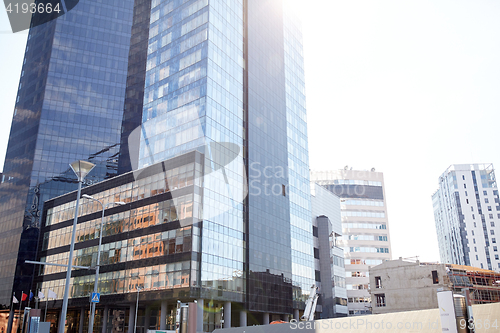 Image of modern office buildings in city