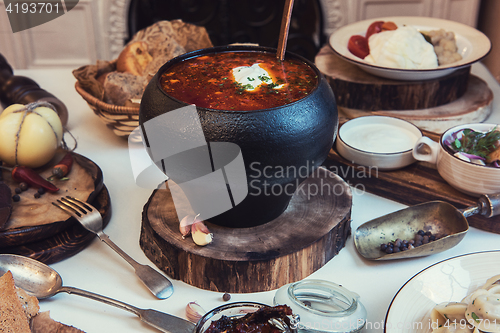 Image of Russian food table
