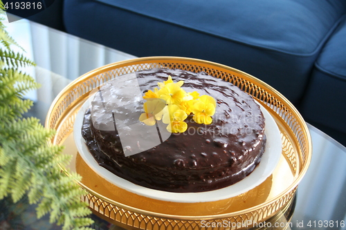 Image of Chocolate cake with ganache