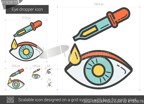 Image of Eye dropper line icon.