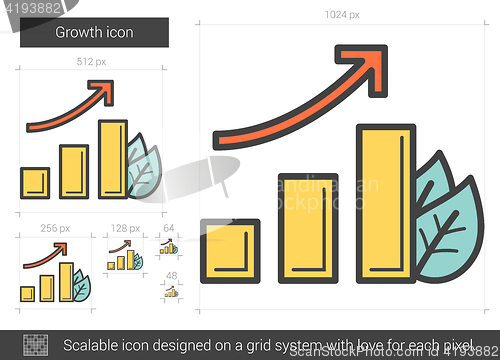 Image of Growth line icon.